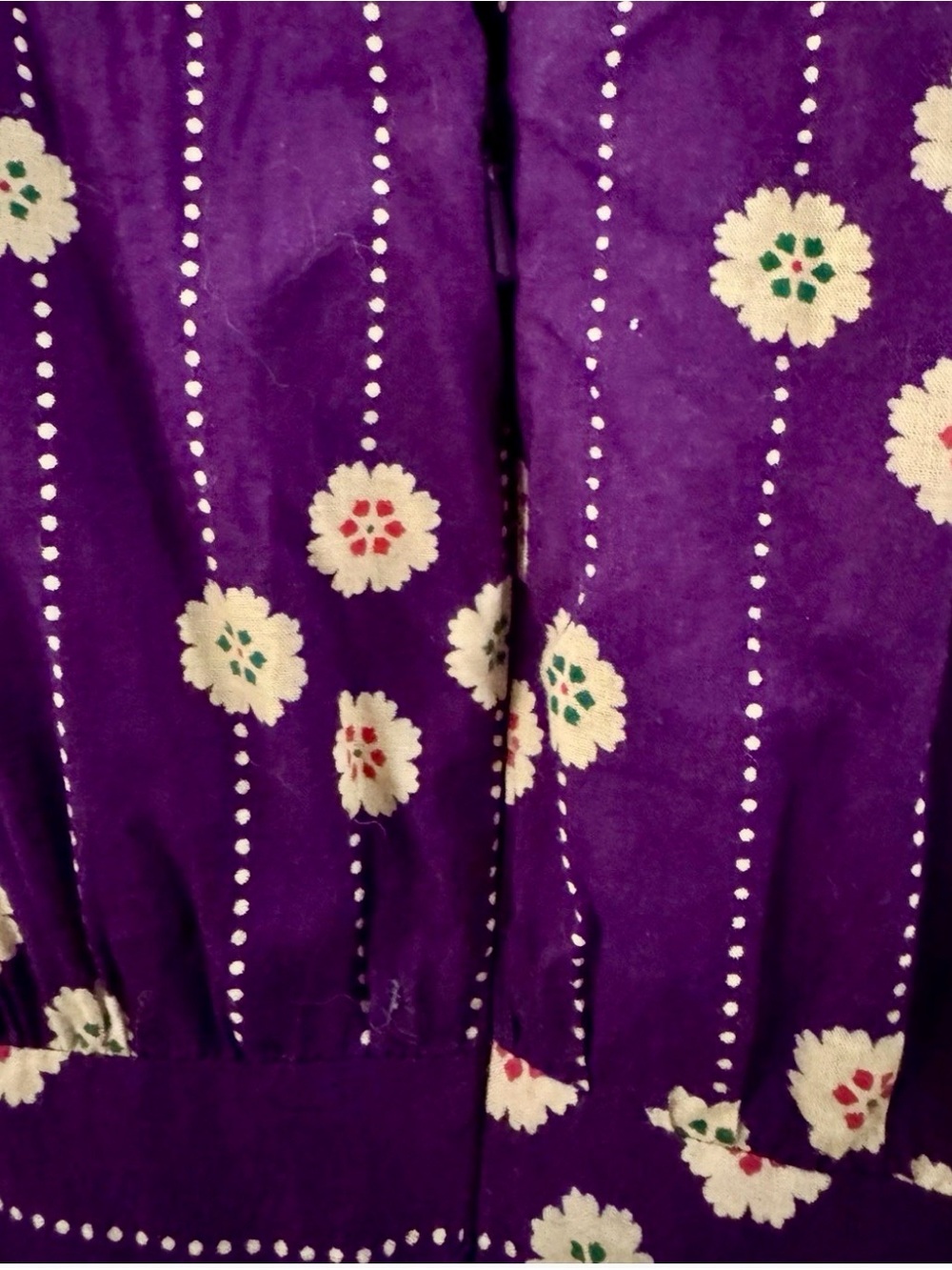 Emily and Fin ModCloth Purple Floral Retro Fit & Flare Dress XL - Picture 5 of 6